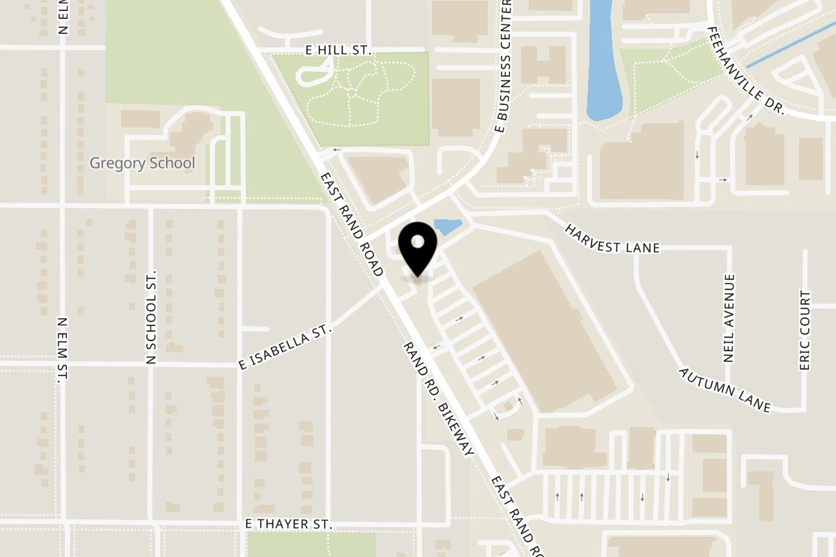 Map showing the location of Joe Donut Mt Prospect on 720 E Rand Rd in Mt Prospect
